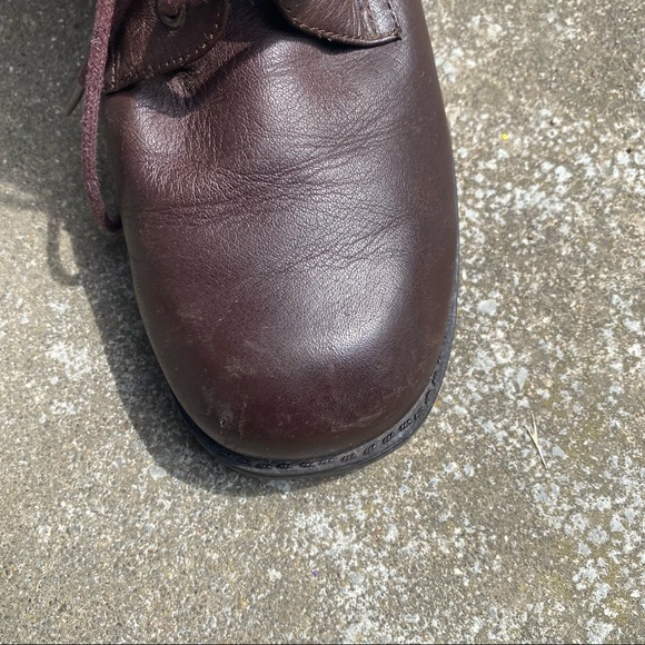 Vintage 90s lace up Brown Leather Boots 8 - Picture 12 of 15